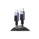 Дата кабель USB-C to USB-C 1.0m 240W 480Mbps black Ugreen (45067)