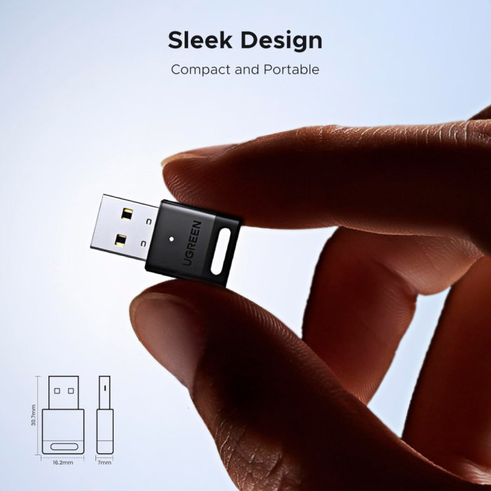 Bluetooth-адаптер Ugreen USB Bluetooth 5.4 CM748 Black (45134)