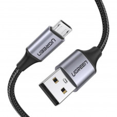 Дата кабель USB 2.0 AM to Micro 5P 2.0m US290 Aluminum Braid Black Ugreen (60148)