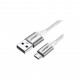 Дата кабель USB 2.0 AM to Micro 5P 2.0m US290 3A 18W Nickel Plating White Ugreen (60153)