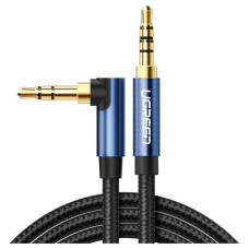 Кабель мультимедійний 3.5mm M to 3.5mm M 1.0m 90° corner AV112 blue Ugreen (60179)