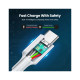 Дата кабель USB-C to USB-C 0.5m 3A 60W US264 white Ugreen (60517)
