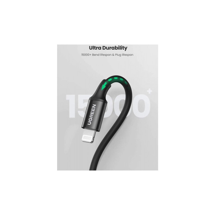 Дата кабель USB-C to Lightning 2.0m 3A US171 black Ugreen (60752)