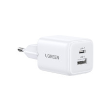 Зарядний пристрій Ugreen X514 1xUSB-C PD20W + 1xUSB GaN white (65006)