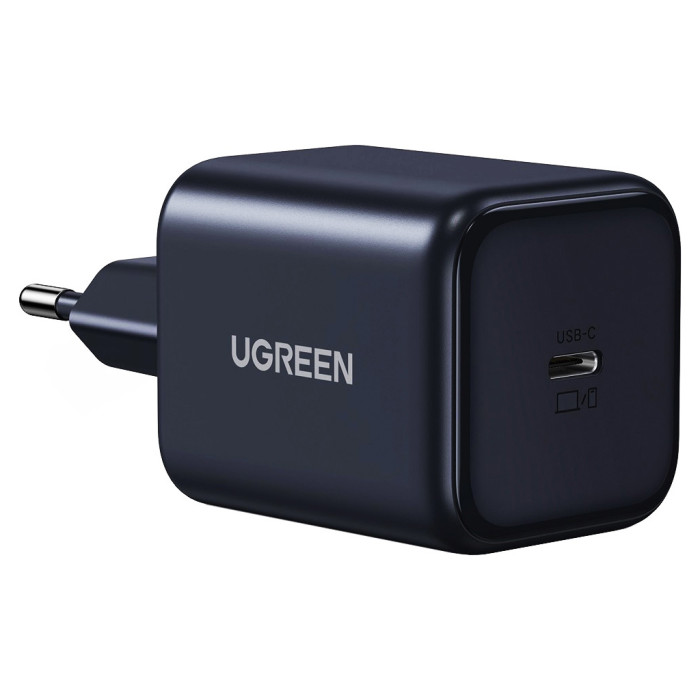 Зарядний пристрій Ugreen USB-C GaN 45W + cable USB-C to USB-C X524 black (65054)