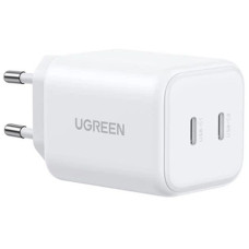 Зарядний пристрій Ugreen X526 2xUSB-C PD45W GaN white (65154)
