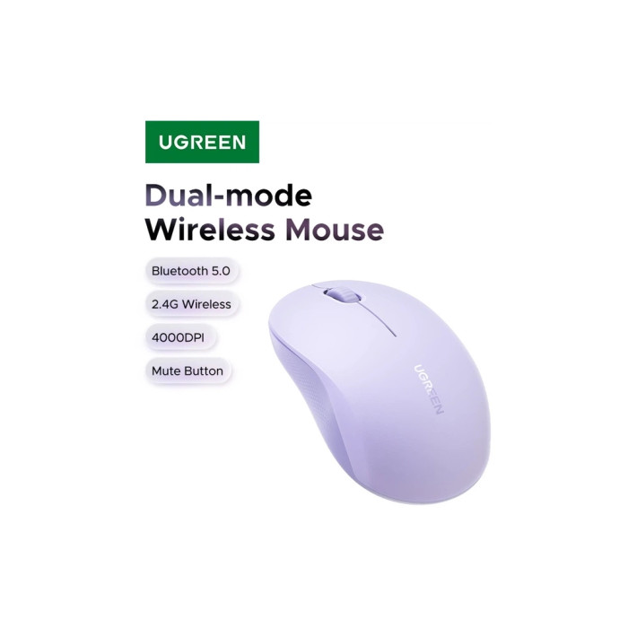 Мишка Ugreen M331 Wireless/Bluetooth Purple (65626)