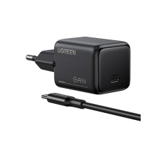 Зарядний пристрій Ugreen X517 USB-C PD25W GaN black (65736)