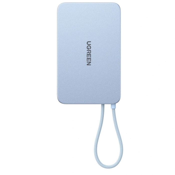 Батарея універсальна Ugreen 10000mAh 30W 1xUSB-C + 15W Magnetic Wireless + cable USB-C blue (65839B)