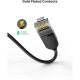 Патч-корд 0.5м, U/UTP CAT 6A Copper Ethernet Cable тонкий(діаметр 2.8мм) NW122 Black Ugreen (70331)