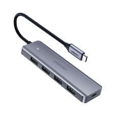 Концентратор Ugreen CM219 HUB Type-C - 3xUSB with MicroUSB Power Port (Gray) (70336)