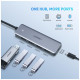 Концентратор Ugreen CM219 HUB Type-C - 3xUSB with MicroUSB Power Port (Gray) (70336)