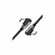 Дата кабель USB 2.0Type-C to Type-C 2.0m 3A 60W US323 90-degree Black Ugreen (70531)