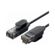 Патч-корд 3м, U/UTP CAT 6A Copper Ethernet Cable тонкий(діаметр 2.8мм) NW122 Black Ugreen (70653)