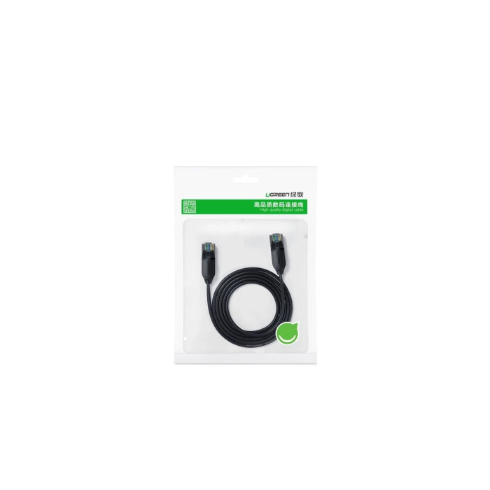 Патч-корд 10м UTP cat 6A Pure Copper Ethernet Cable OD2.8 NW122 Black Ugreen (70656)