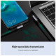 Дата кабель USB 2.0 AM to USB-C 3.0m 3A 90° corner US176 black Ugreen (70875)