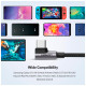 Дата кабель USB 2.0 AM to USB-C 3.0m 3A 90° corner US176 black Ugreen (70875)