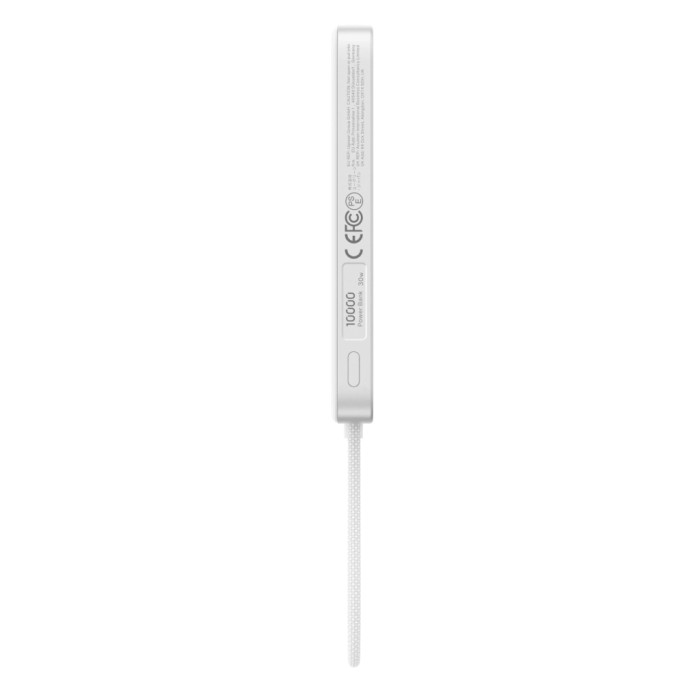 Батарея універсальна Ugreen 10000mAh 30W 1xUSB-C + 15W Magnetic Wireless + cable USB-C white (75983B)