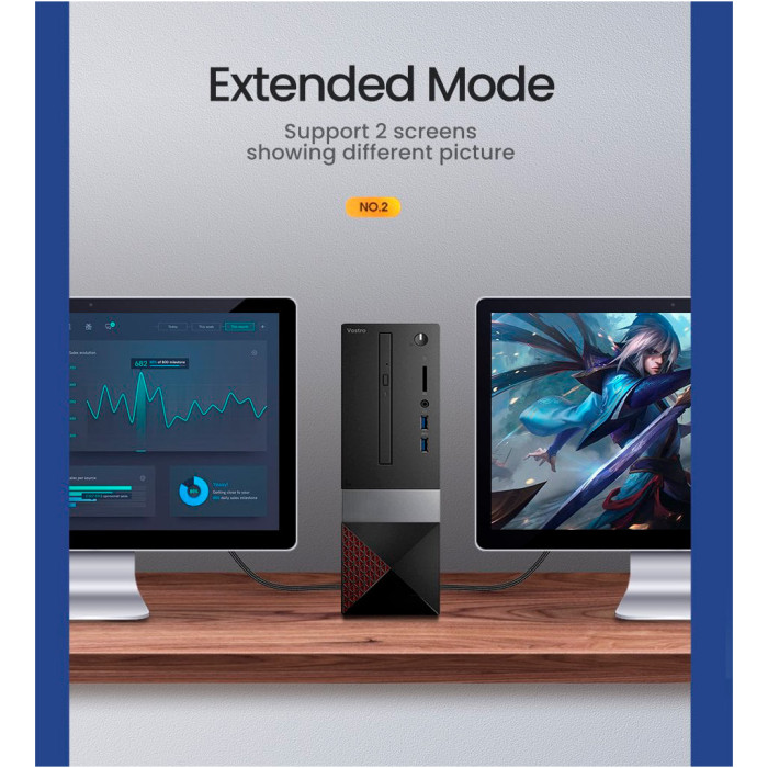 Кабель мультимедійний HDMI M to HDMI M 5.0m braided HD140 black Ugreen (80405)