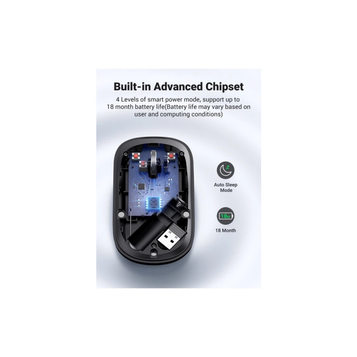 Мишка Ugreen MU001 Portable Wireless Gray (90373)