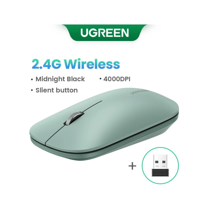 Мишка Ugreen MU001 Portable Wireless Green (90374)