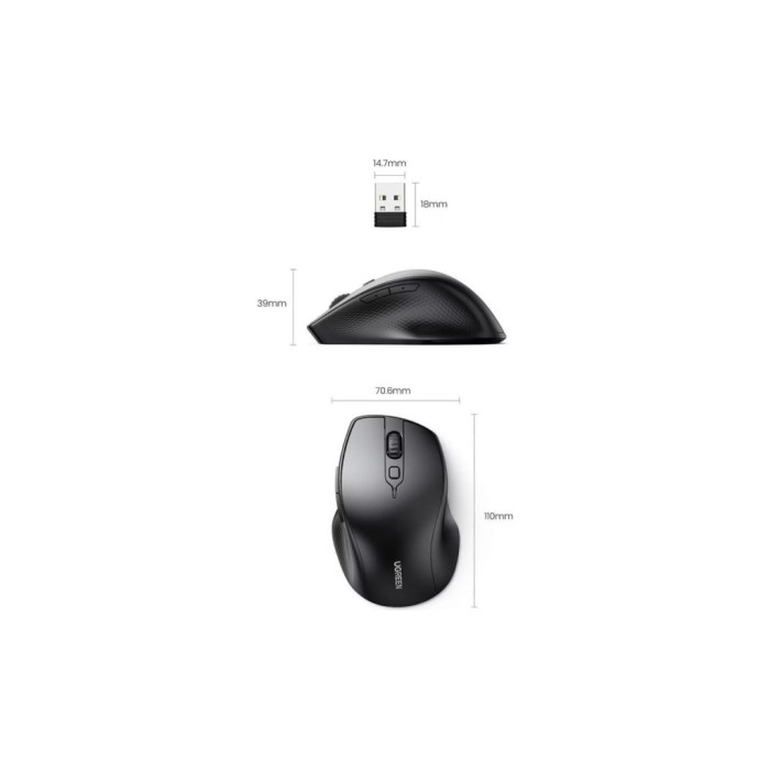 Мишка Ugreen MU101 Wireless Black (90395)