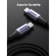 Дата кабель USB-C to USB-C 2.0m 240W space gray Ugreen (90440)
