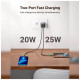 Зарядний пристрій Ugreen 2xUSB 40W GAN (Type-C 25W+20W) PD CD294 White (90573)