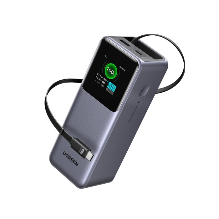 Батарея універсальна Ugreen 20000mAh 165W with Retractable Cable (PB726 55987B)