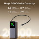 Батарея універсальна Ugreen 20000mAh 165W with Retractable Cable (PB726 55987B)