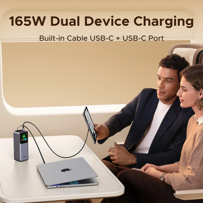 Батарея універсальна Ugreen 20000mAh 165W with Retractable Cable (PB726 55987B)