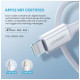 Дата кабель USB-C to Lightning 1.0m US171 MFI White Ugreen (US171/10493)