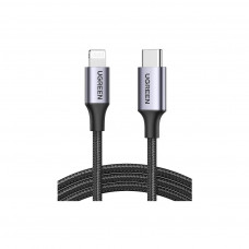 Дата кабель USB-C to Lightning 1.0m US304 MFI Black Ugreen (US304/60759)