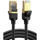 Патч-корд 0.5м, F/FTP cat 7 RJ-45 black Ugreen (U_11229)