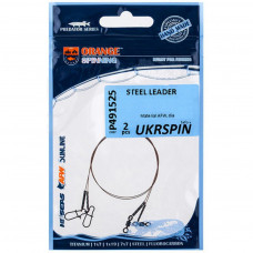 Повідець Ukrspin Orange Spinning сталь AFW 1x19 15см 10кг(22lb)/0.3мм (2шт/уп (1590.00.38)