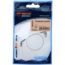 Повідець Ukrspin Orange Spinning титан AFW з вертлюгом 23см 9кг(20lb)/0.35мм (1590.02.52)
