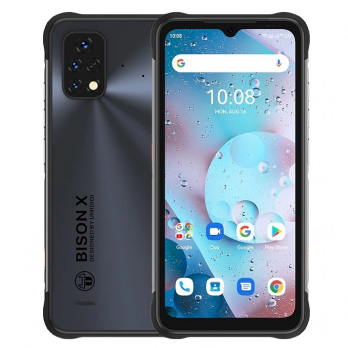 Мобільний телефон Umidigi Bison X10S NFC 4/64GB Dual Sim Storm Gray_ (Bison X10S NFC 4/64GB Storm Gray_)