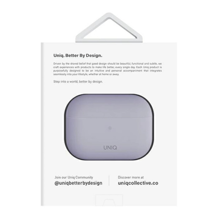 Чохол для навушників Uniq Lino AirPods Pro 2 gen Silicone Lilac lavender (8886463683569)