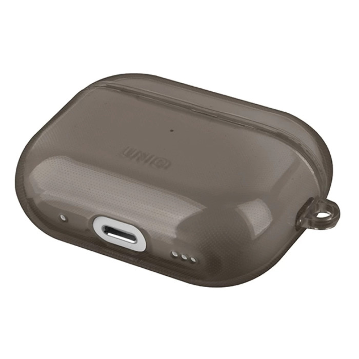 Чохол для навушників Uniq Glase AirPods Pro 2 gen Glossy Smoke (8886463683590)