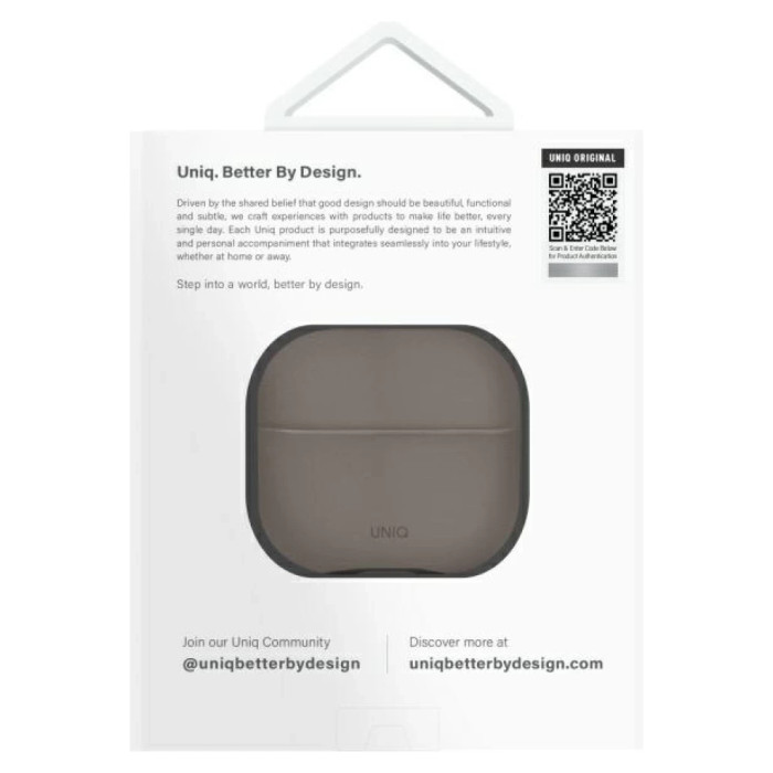 Чохол для навушників Uniq Lyden DS AirPods 4 Flint Grey (8886463691335)