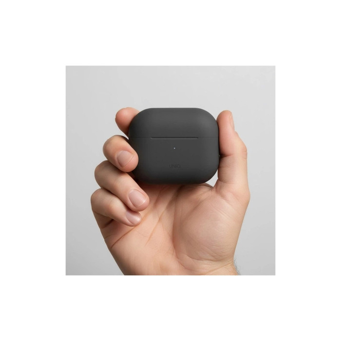 Чохол для навушників Uniq Lino AirPods 4 Silicone Ash Grey (8886463691373)