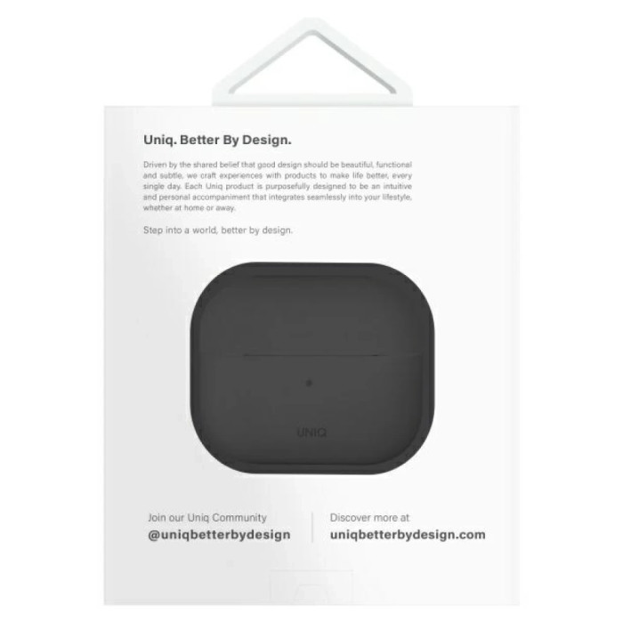 Чохол для навушників Uniq Lino AirPods 4 Silicone Ash Grey (8886463691373)