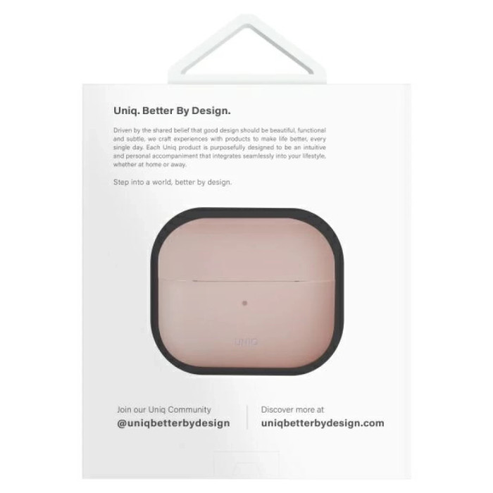 Чохол для навушників Uniq Lino AirPods 4 Silicone Pink Blush (8886463691380)