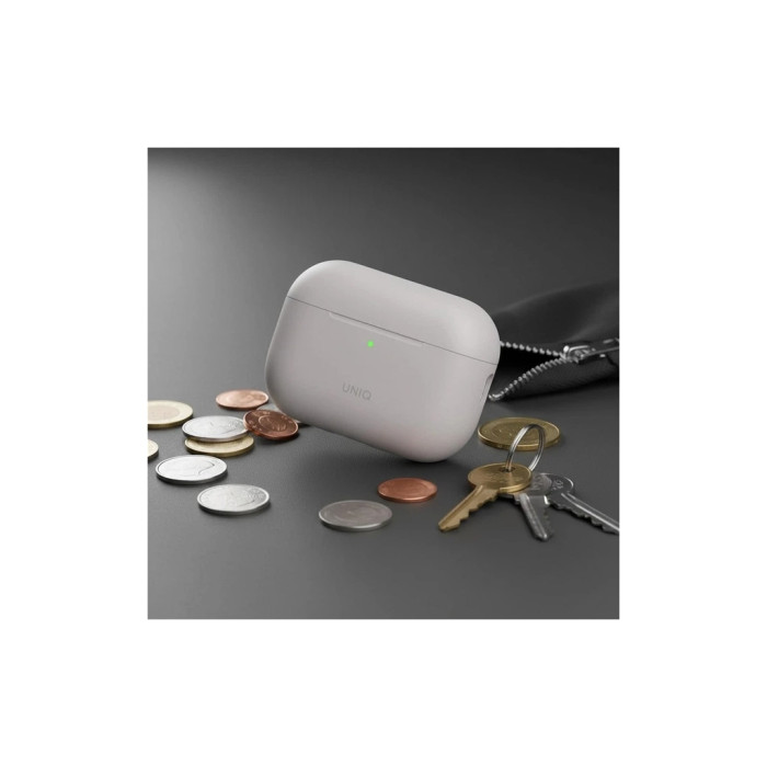 Чохол для навушників Uniq Lino для AirPods Pro 3 gen Silicone Grey (8886463696866)
