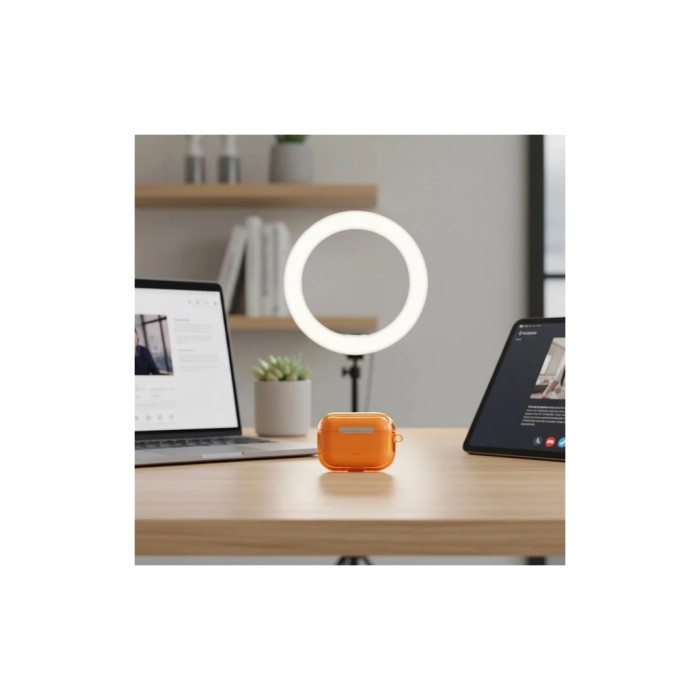 Чохол для навушників Uniq Glase для AirPods Pro 3 Orange (8886463697177)