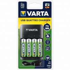 Зарядний пристрій для акумуляторів Varta Value USB Quattro Charger + 4шт. AA 2100 mAh (57652101451)