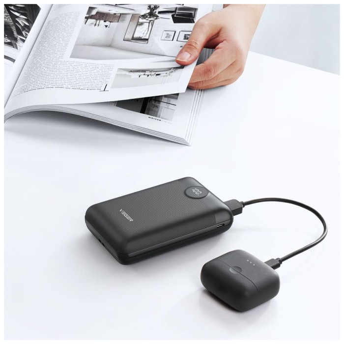 Батарея універсальна VEGER 20000mAh S20 22.5W PD/3/0 QC/3.0 black (6970453554198)
