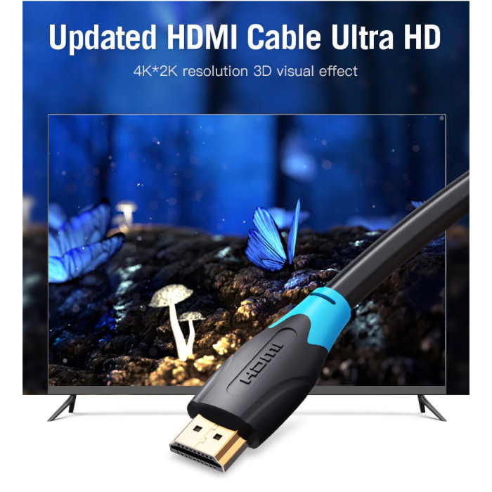 Кабель мультимедійний HDMI M to HDMI M 1.0m V2.0 Vention (AACBF)