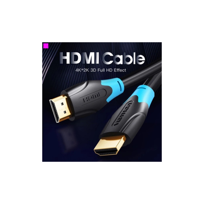 Кабель мультимедійний HDMI M to HDMI M 1.5m 4K60Hz black Vention (AACBG)