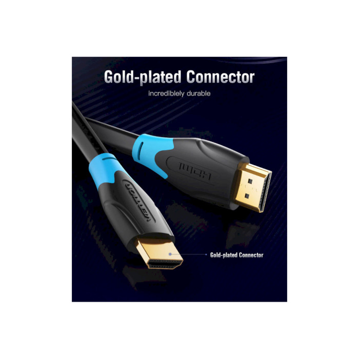 Кабель мультимедійний HDMI M to HDMI M 2.0m V2.0 4K30Hz Vention (AACBH)